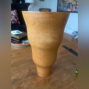 Large Natural Wood Vase